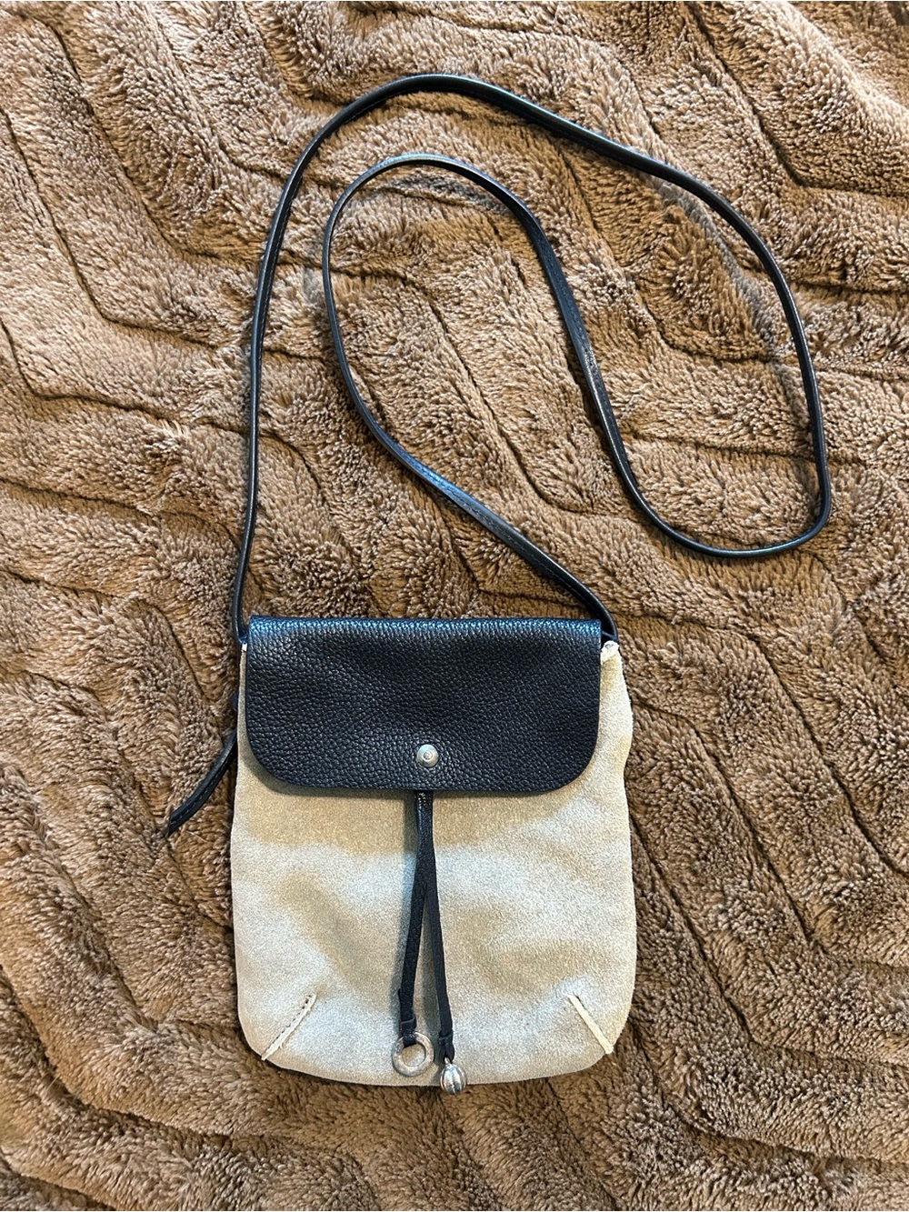 Massimo Palomba Leather & Suede Crossbody Bag with Signature Tassel